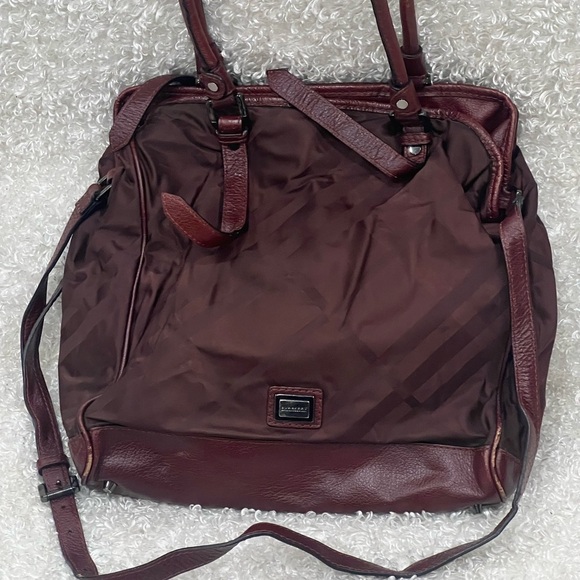 BURBERRY Leather Trimmed Exploded Check Tote - Picture 1 of 16